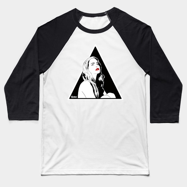 Lana del Rey Baseball T-Shirt by RevArt